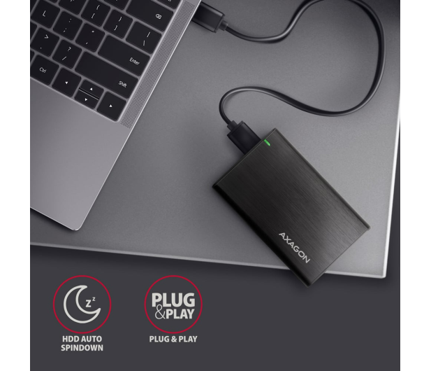 Axagon EE25-A6M, USB 3.2 Gen 1 - SATA 6G 2.5" RAW box, bezśrubowy - 1353409 - zdjęcie 7